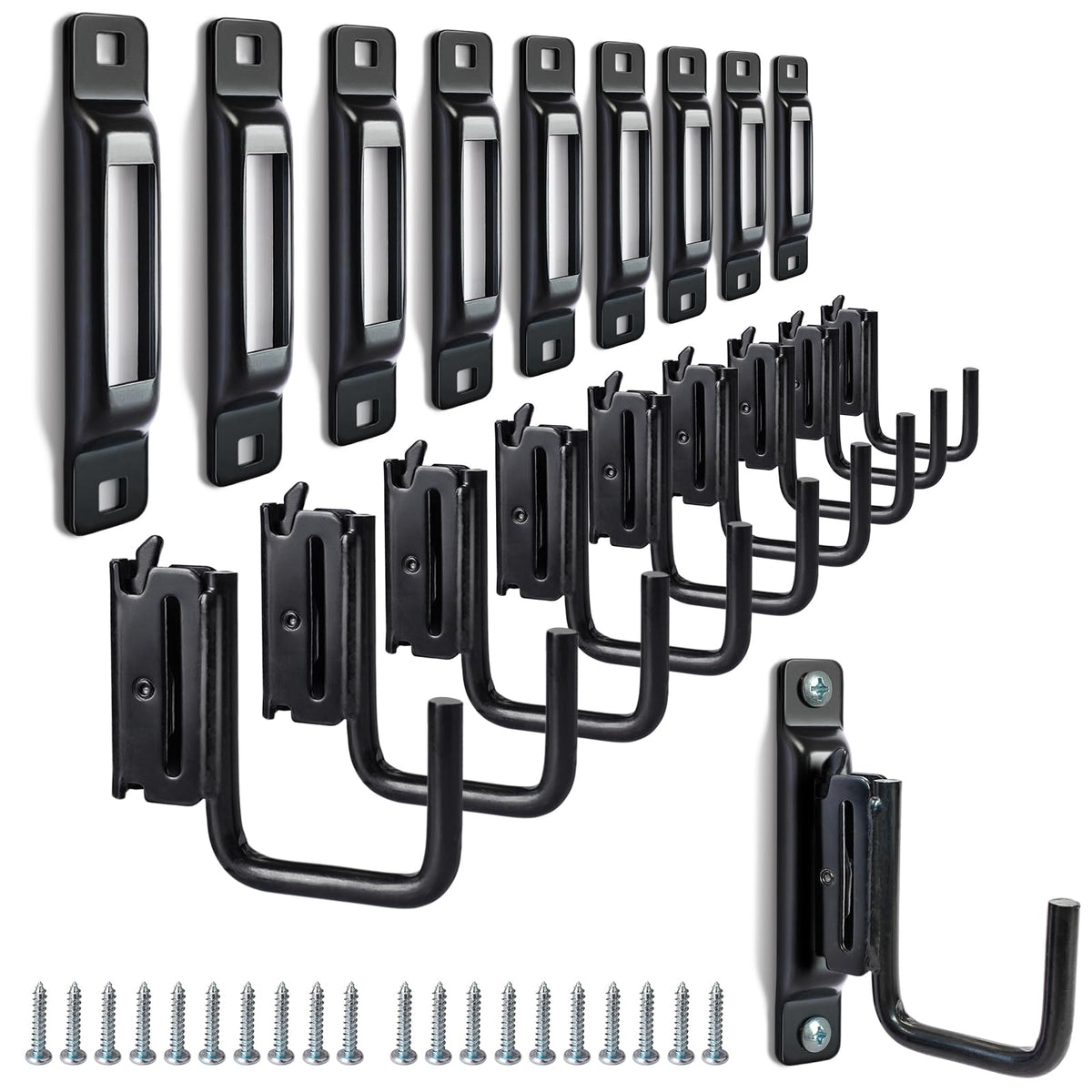 MorScan front pack view showing included J-hooks and slots with clear organization benefit