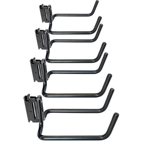 MorScan front view of four double J hooks showing compact durable design benefit