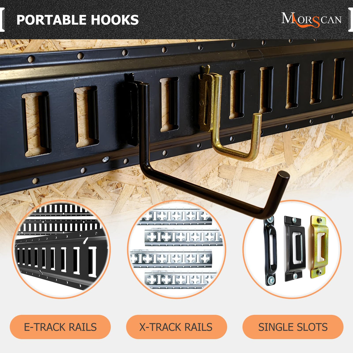 MorScan hooks holding hoses and cables neatly, reduces tangles and wear
