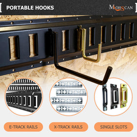 MorScan hooks holding hoses and cables neatly, reduces tangles and wear