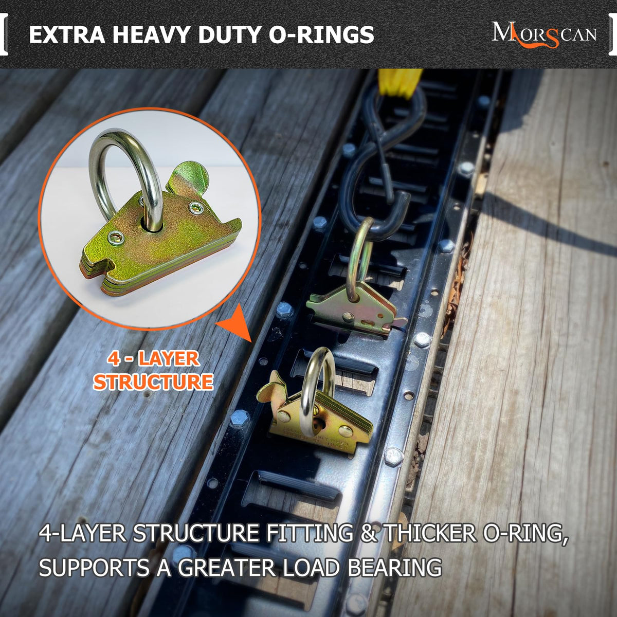 MorScan anchors installed in trailer illustrating fast secure lashing