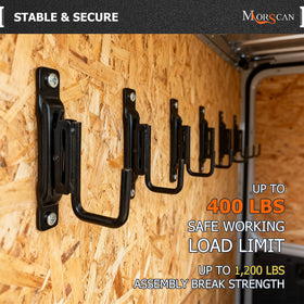 MorScan installed in a van E-track rail showing immediate cargo storage benefit