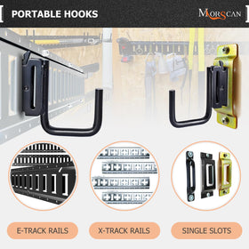 MorScan J hook installed in E-Track rail demonstrating fast secure attachment
