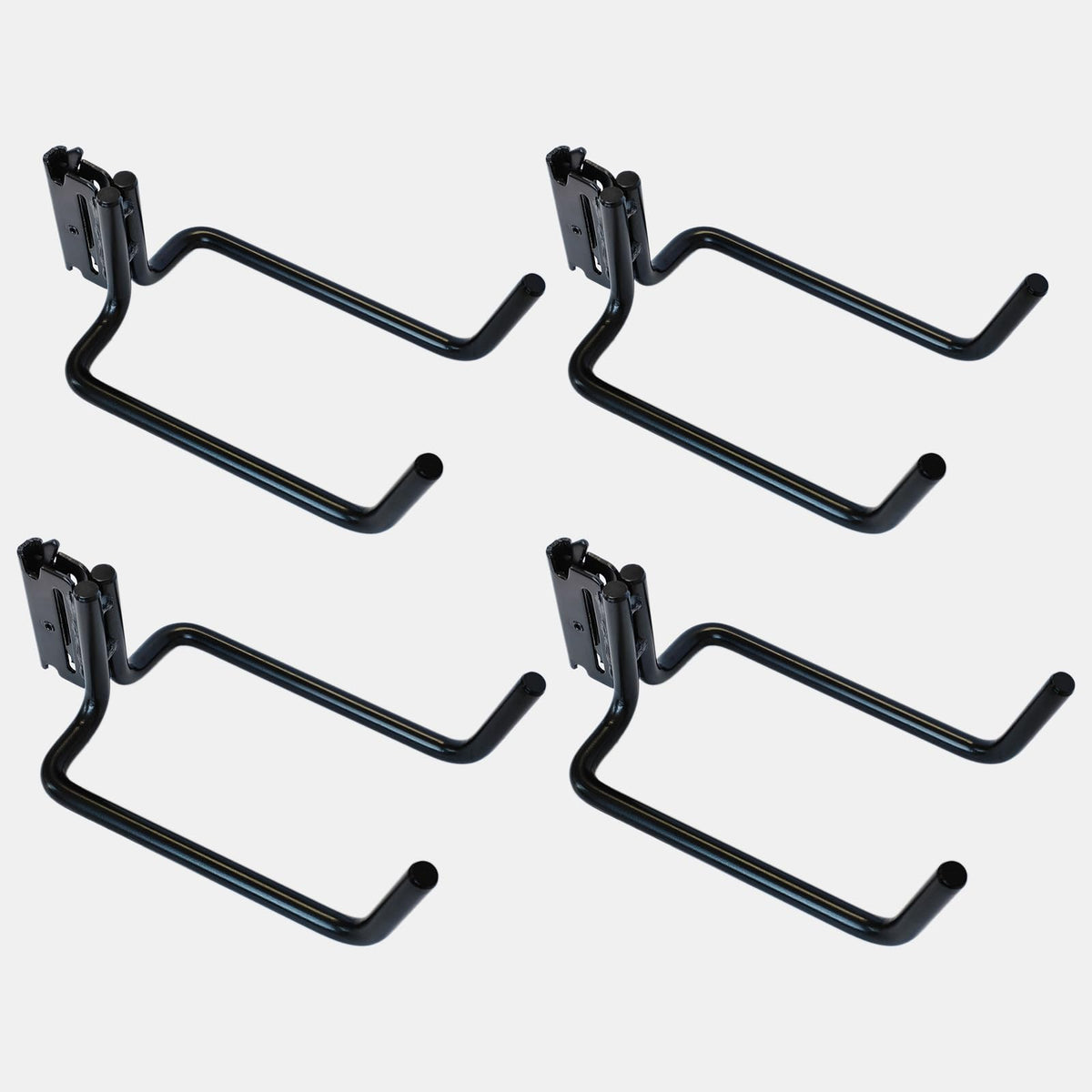 MorScan hooks arranged in a garage showing tidy tool organization and floor space freed benefit