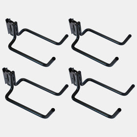 MorScan hooks arranged in a garage showing tidy tool organization and floor space freed benefit