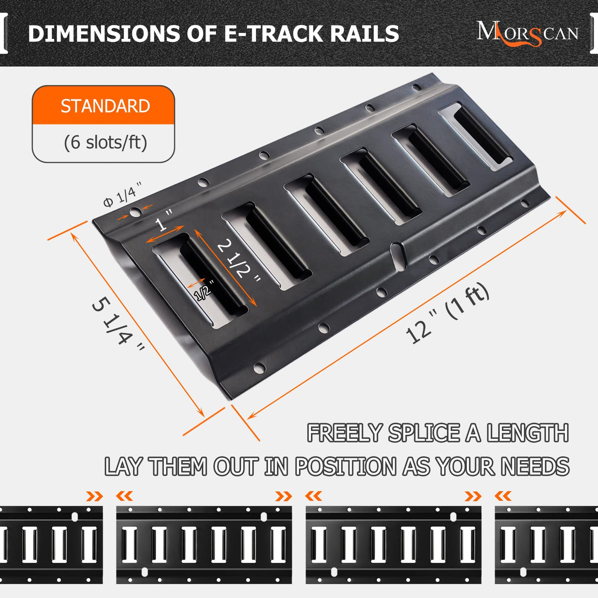 MorScan rails mounted on a van sidewall giving flexible cargo tie-down options