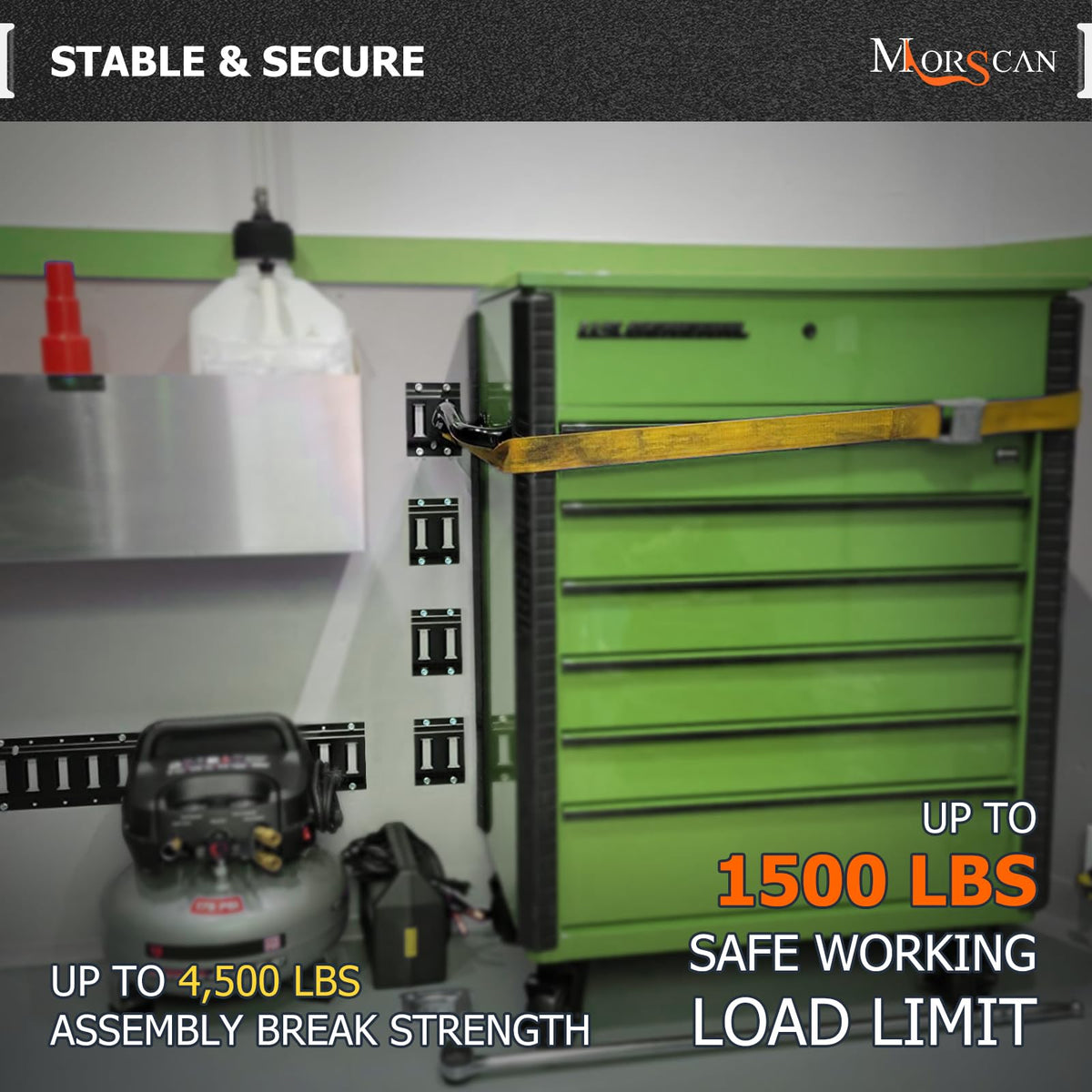 MorScan plate with double-fitting hook attached illustrating accessory compatibility