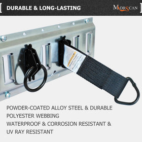 MorScan anchor next to ruler for scale, highlighting compact portable size advantage