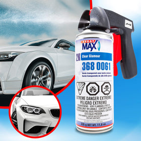 Moshify packaged kit on a car fender in a garage demonstrating DIY repair