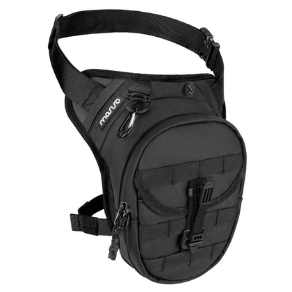 MOSISO front view showing compact design and waterproof zipper for protection