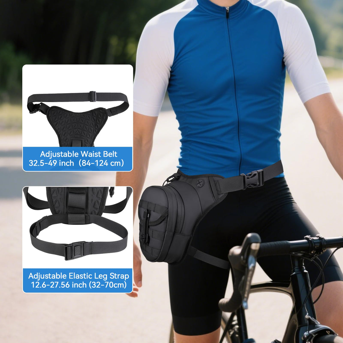 MOSISO adjustable straps and quick-release buckles for secure fit