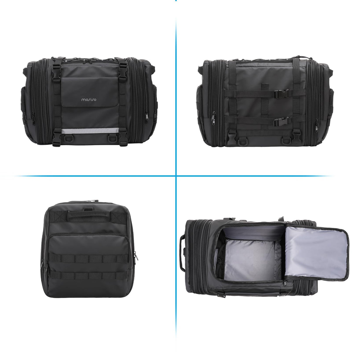 MOSISO carried with shoulder strap showing comfortable off-bike transport