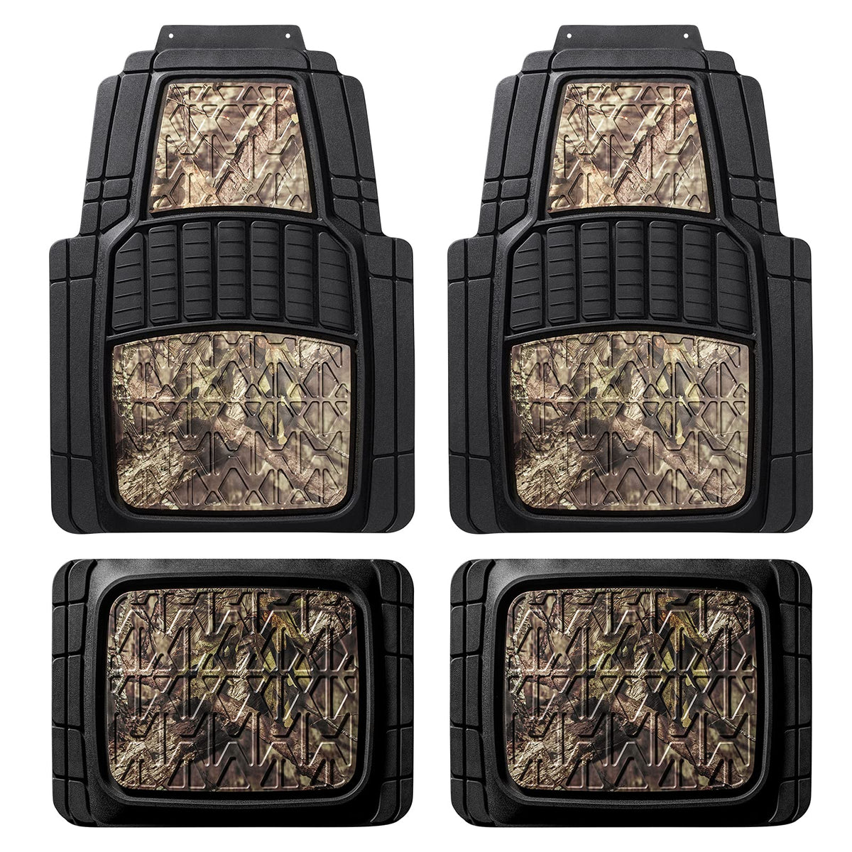 Mossy Oak front mat showing full camo design and protective channels
