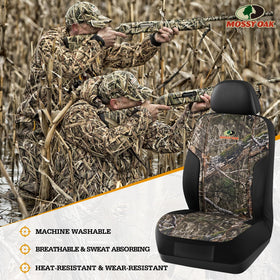 Mossy Oak interior lifestyle shot showing rugged camo aesthetic benefit