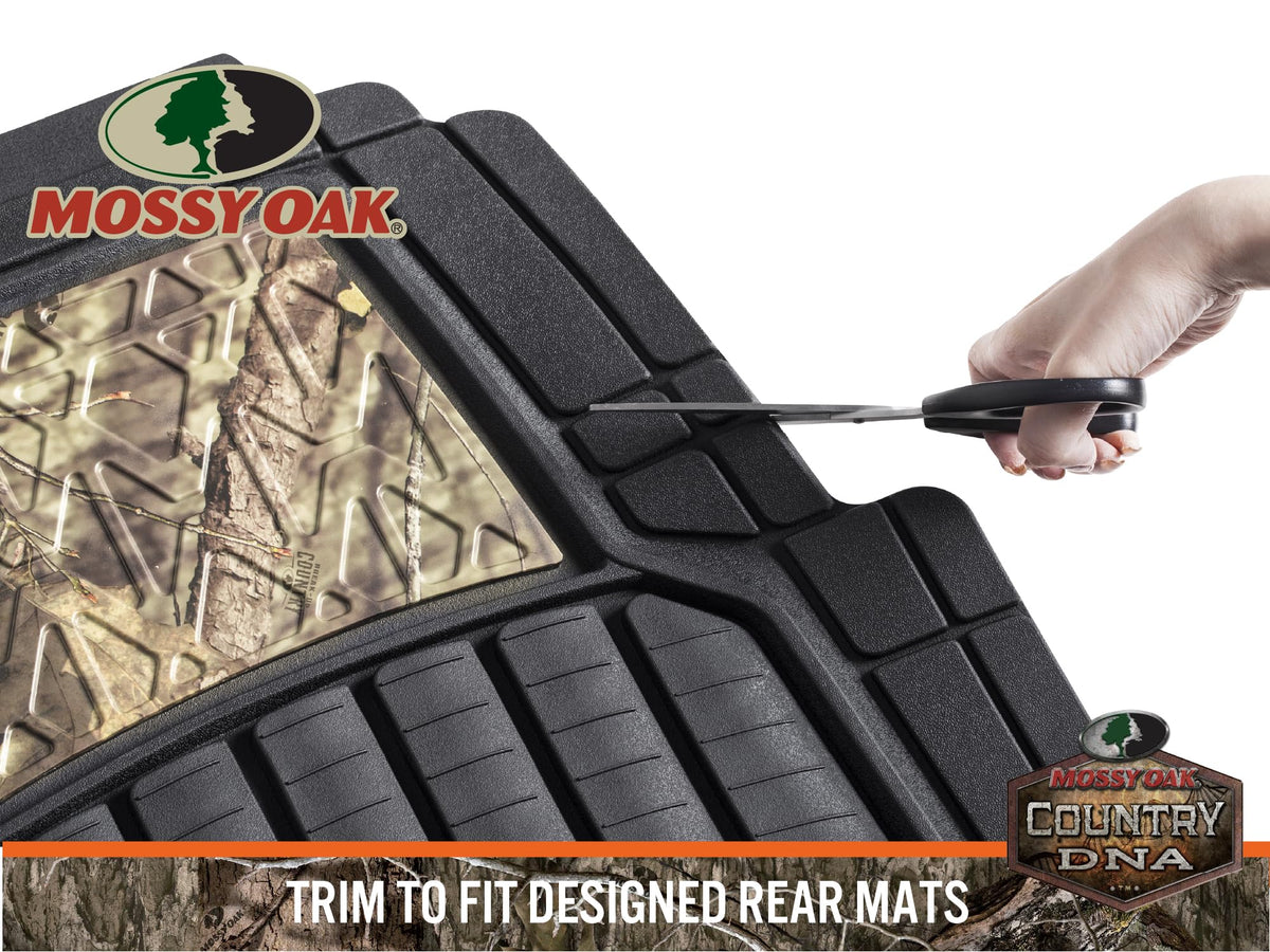 Mossy Oak 4-piece set packaging with included front and rear mats