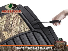 Mossy Oak 4-piece set packaging with included front and rear mats