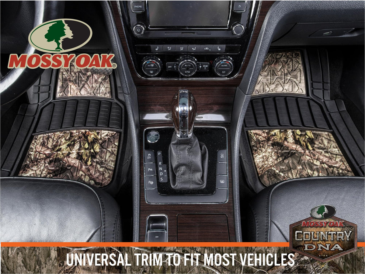 Mossy Oak rear mat trimmed to fit demonstrating rear coverage benefit