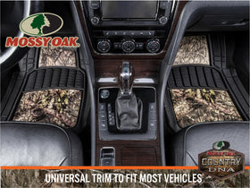 Mossy Oak rear mat trimmed to fit demonstrating rear coverage benefit