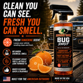 CLENZOIL Mossy Oak label and directions clear usage guidance and safety