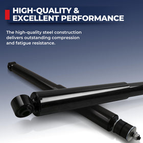 MOSTPLUS chrome piston rod close-up showing leak resistance and durability