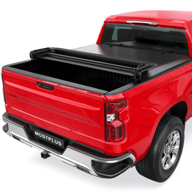 MOSTPLUS front packaging on truck bed showing low-profile protection and easy access