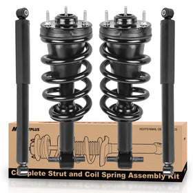 MOSTPLUS front strut assembly showing direct-fit design and improved handling