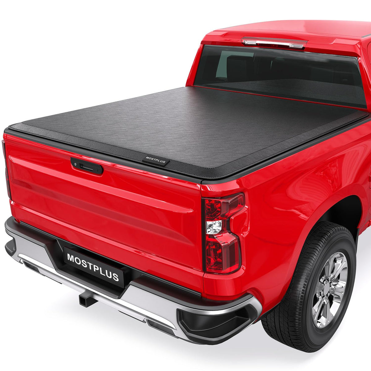 MOSTPLUS front view closed tonneau cover showing sleek protection