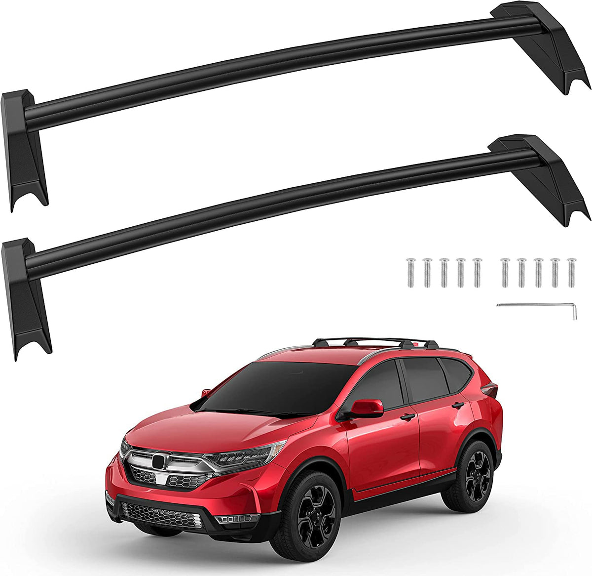 MOSTPLUS front view installed on CR-V showing secure fit and extra cargo space