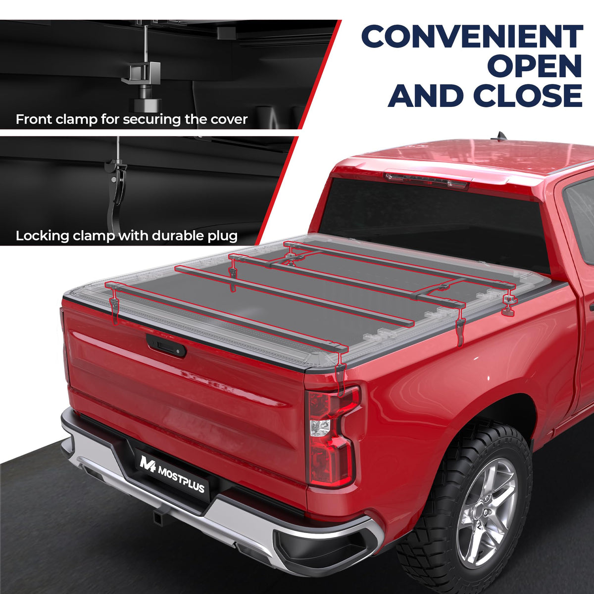 MOSTPLUS mounted on Silverado side profile showing sleek fit and improved aerodynamics