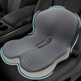 Mosxoed front view of cushion showing ergonomic shape and immediate comfort