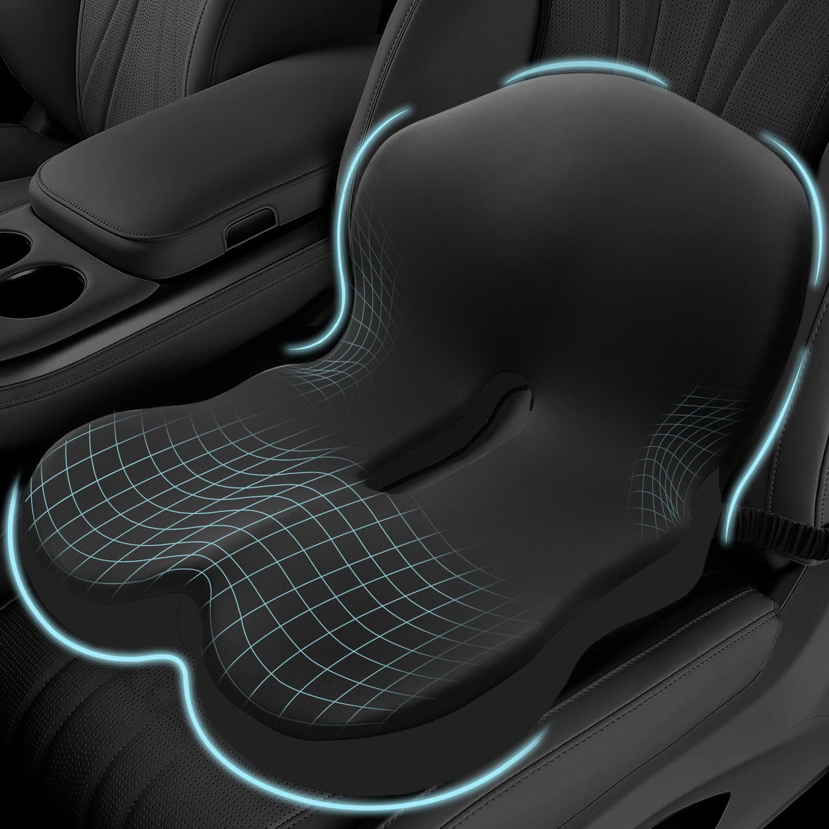 Mosxoed front view showing ergonomic contour and supportive shape for better posture
