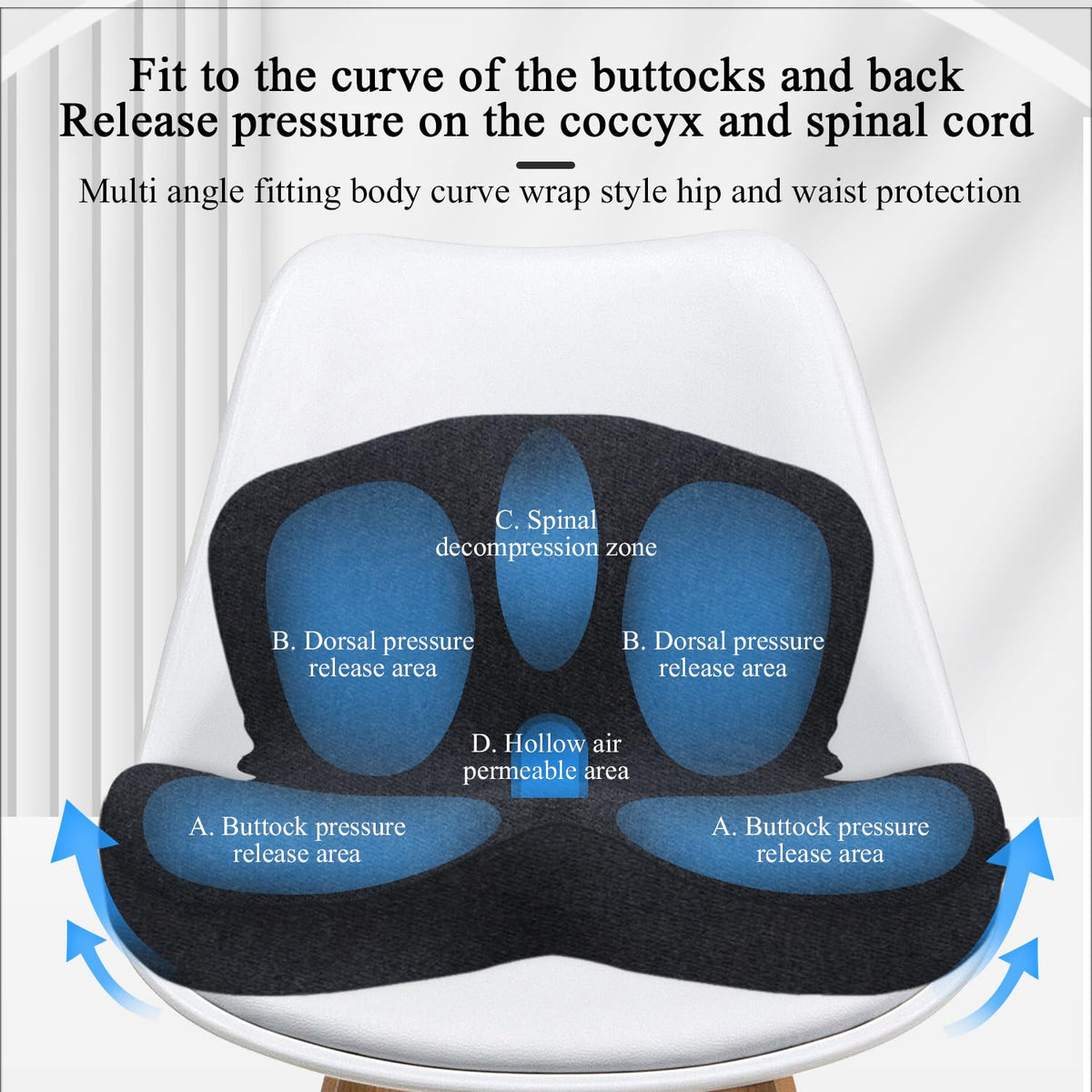 Mosxoed with ruler height comparison illustrating increased seat height for clearer view