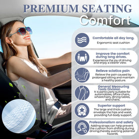 Mosxoed cushion on an office chair reducing lower-back strain during work