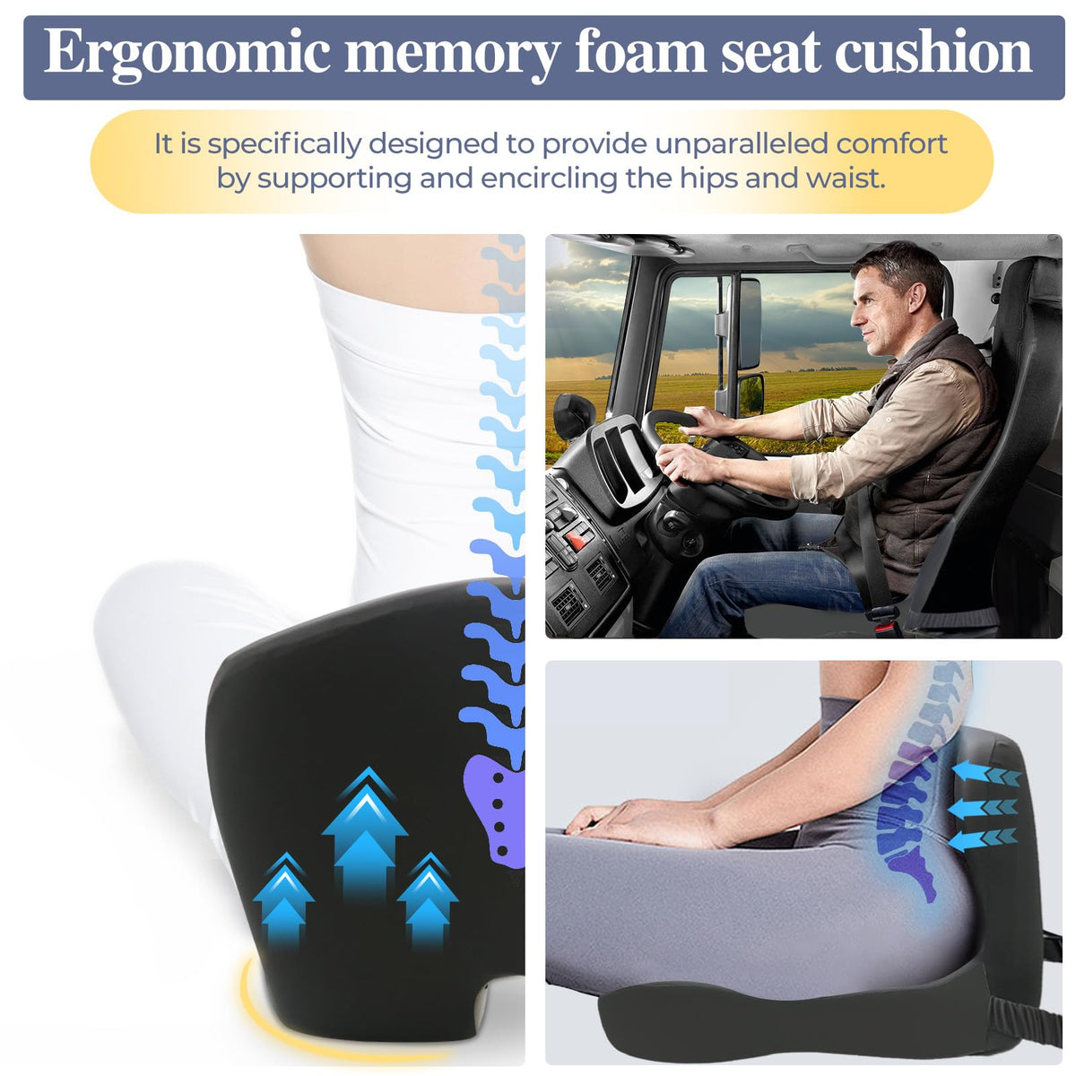 Mosxoed secured on car seat with strap showing stable driving comfort