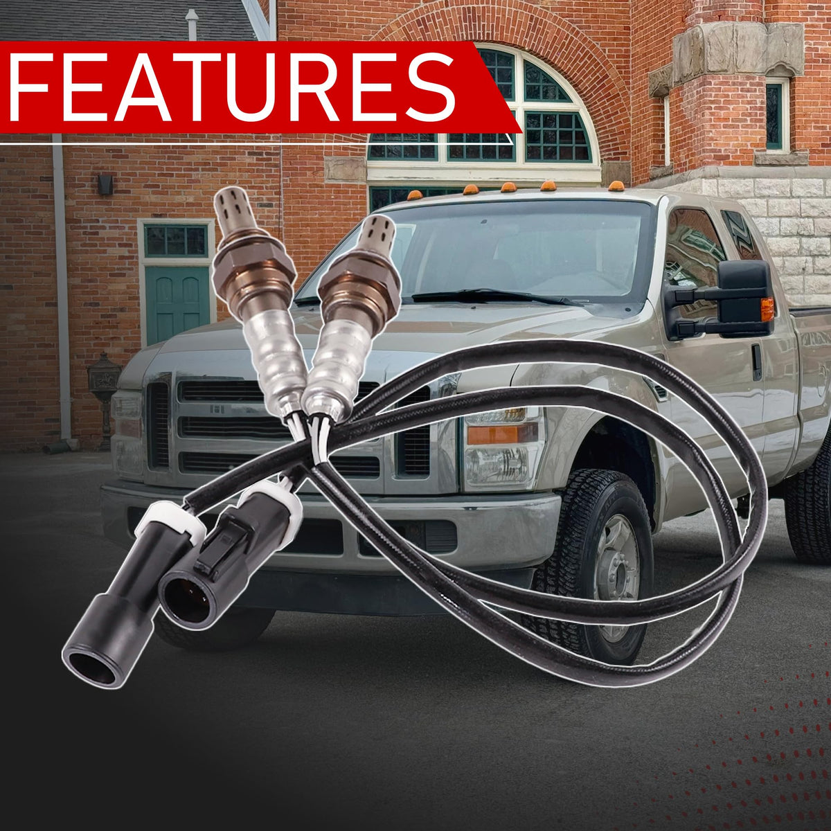 Motarithl oxygen sensor installed under vehicle illustrating direct-fit restoration of emissions control