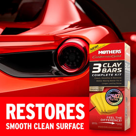 Mothers clay bar 80g close-up showing pliable texture for safe decontamination