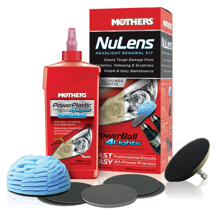 Mothers NuLens front packaging showing full kit and contents for quick restoration