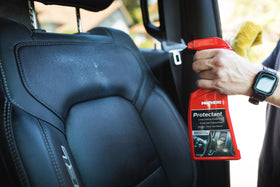 Mothers Protectant close-up showing smooth vinyl texture