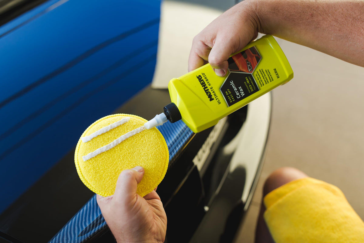 Mothers close-up of wax texture highlighting smooth polishability and fine abrasives