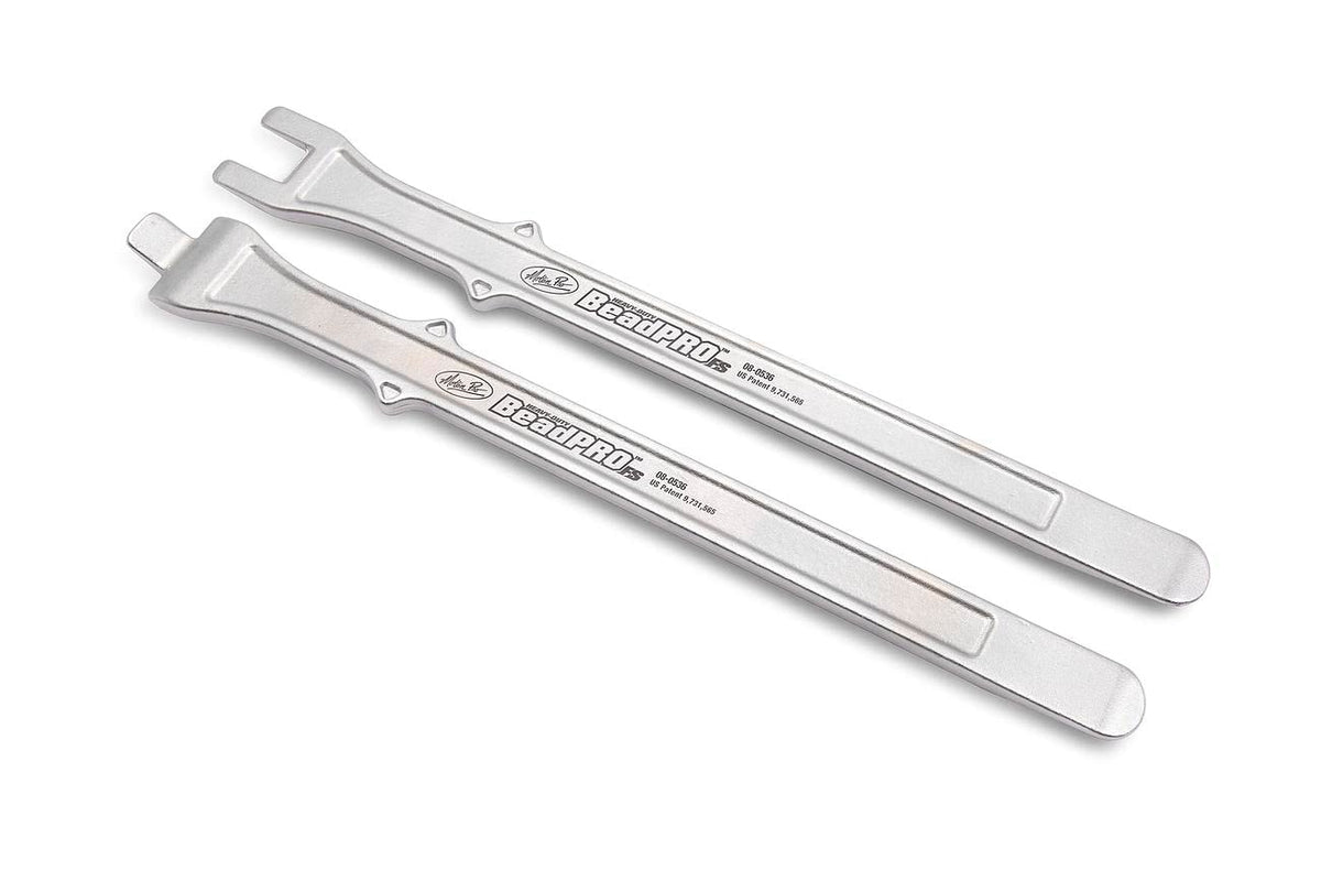 Motion Pro front view of bead breaker set showing complete kit and durable finish