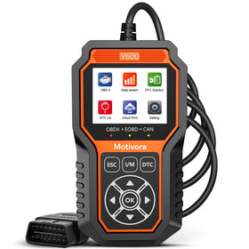 Motivora V600 front view showing screen and controls for clear diagnostics