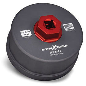 Motivx Tools front view showing dual 72.8mm and 74mm fit for quick selection
