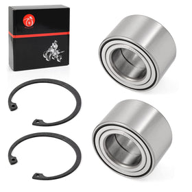 MOTO1988 bearings with ring clips laid out to show included components