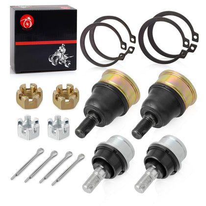 MOTO1988 front view of packaged ball joint kit showing OEM numbers and fitment benefits