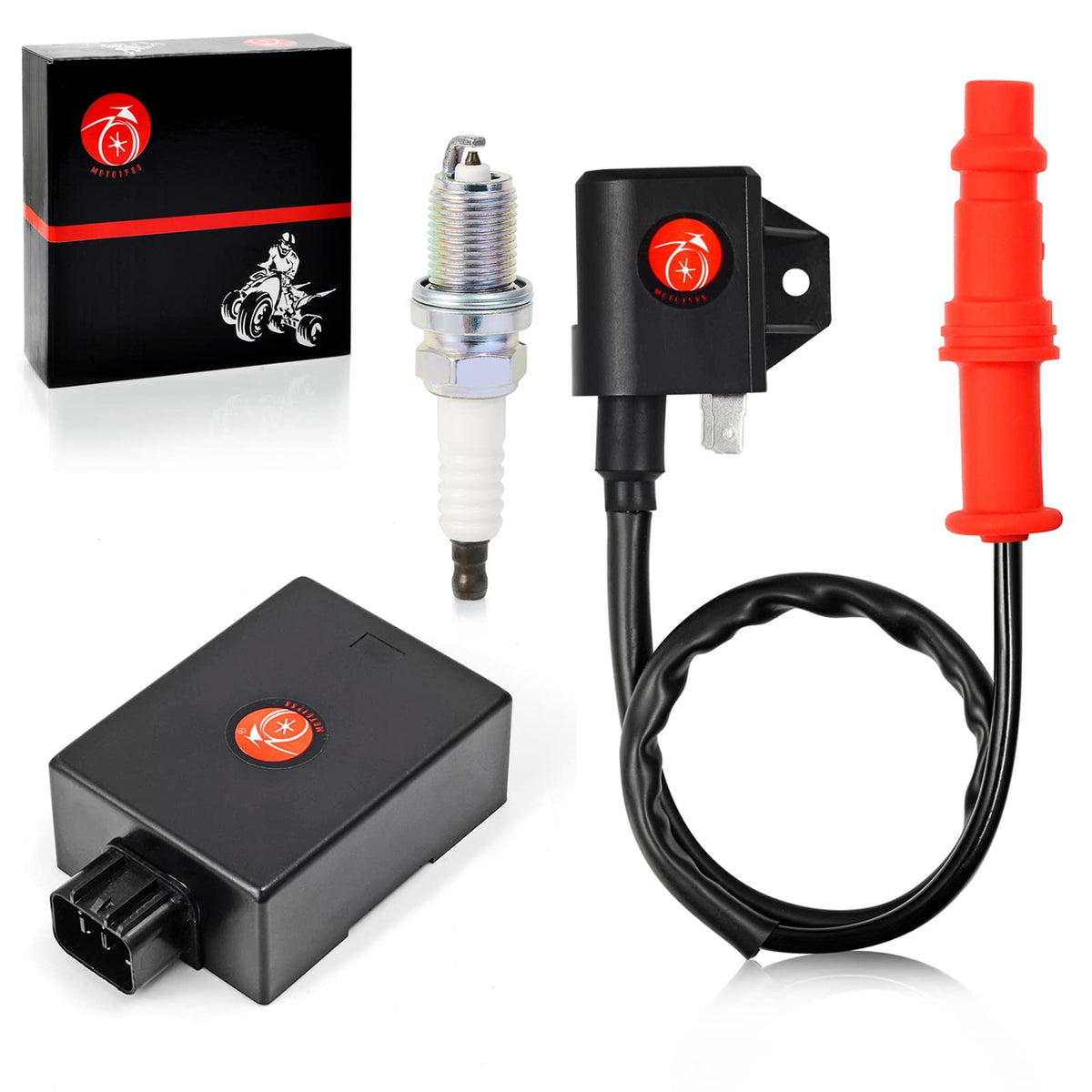 MOTO1988 kit front view showing components and ease of replacement benefit