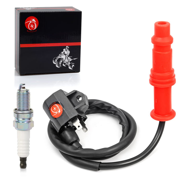 MOTO1988 front view showing coil and spark plug assembly, clear visual fit confirmation