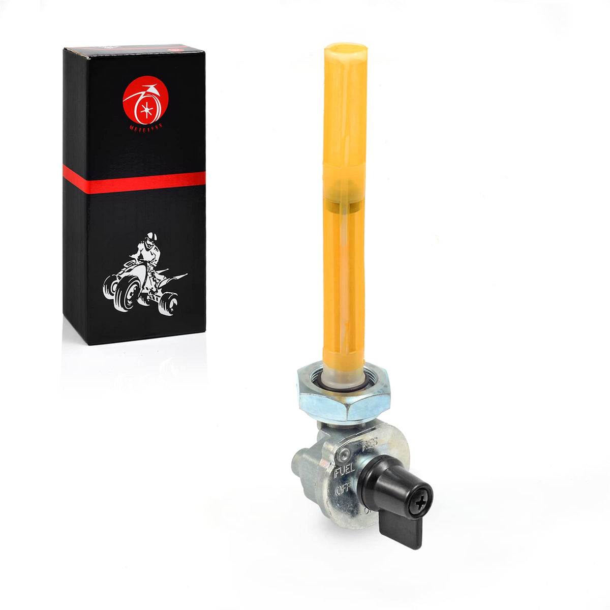 MOTO1988 fuel valve held in hand to show scale and easy installation