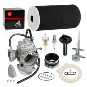 MOTO1988 carburetor and manifold installed on Yamaha Grizzly 660 showing correct fitment