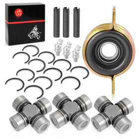 MOTO1988 retaining pins with u-joint assembled for secure driveline connection