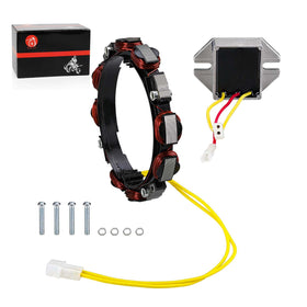 MOTO1988 regulator closeup with cooling fins and connector for stable voltage